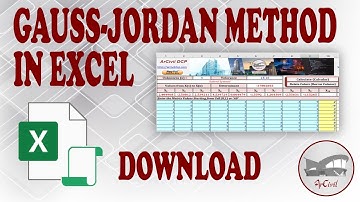 Download Excel Sheet for Solution of Simultaneous Equations by Gauss Jordan