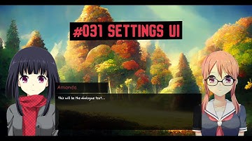 Create a Visual Novel from Scratch in Unreal Engine 5 - #031 - Settings UI