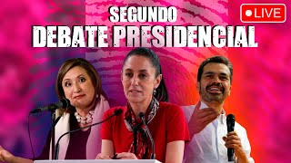 Segundo Debate entre Xóchitl Gálvez, Claudia Sheinbaum y Máynez en vivo