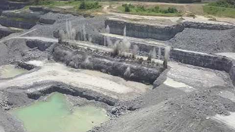 Quarry Blasting Drone Video