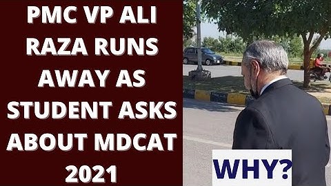 VP Ali Raza runs away as student asks him about MDCAT 2021| MDCAT 2021