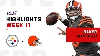 Baker Mayfield Quiets Steelers w\/ 3 Total TDs | NFL 2019 Highlights