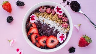 Creamy Acai Smoothie Bowl using Navitas Organics Acai Powder