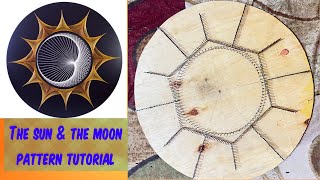String art | sun and moon string art pattern tutorial # part 1
