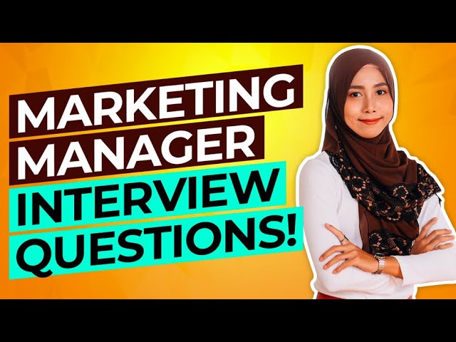 ⁣MARKETING MANAGER Interview Questions & Answers! (PASS your Sales & Marketing Interview!)