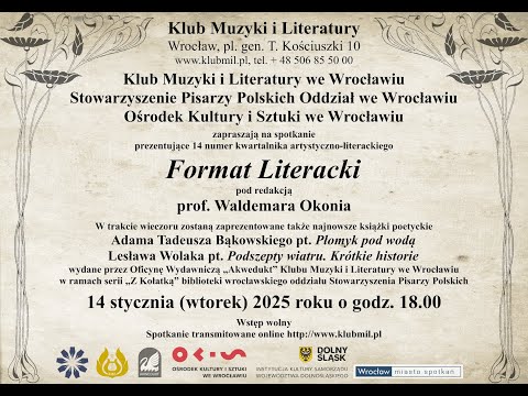 Spotkanie prezentujące 14 numer kwartalnika artystyczno-literackiego „Format Literacki”