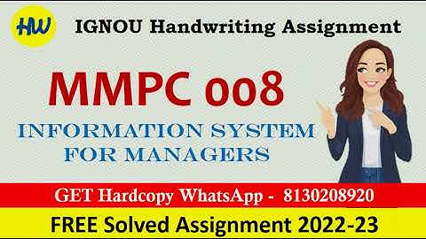 MMPC 008 SOLVED ASSIGNMENT 2022-2023 | IGNOU HANDWRITING SOLVED ASSIGNMENT 2022-2023
