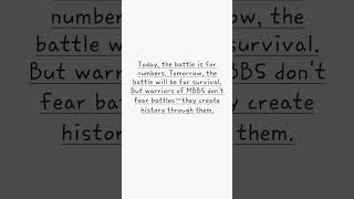 Battles create warriors, and warriors create history. ⚔️🚩#MBS #MBSWarriors #WarriorMindset
