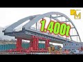 1400 ton MEGA SCHWERTRANSPORT BAUSTELLE DOKU EISENBAHN BRÜCKE #2