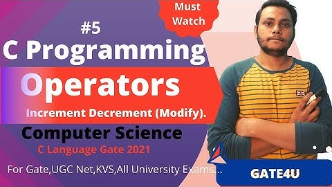 Increment Decrement Operator (Modify Operator) Programming in c language part 2