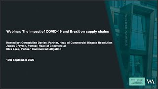 Webinar: The impact of COVID-19 and Brexit on supply chains