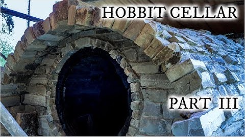Building a Hobbit style root cellar with stone Part III