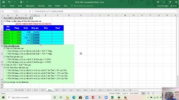 Hướng dẫn giải bài tập 4 - Microsoft Excel