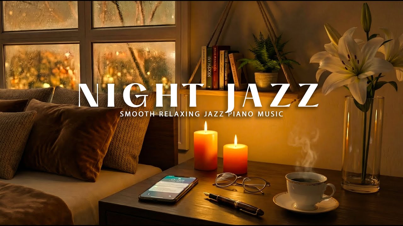 Night Jazz - Cozy Night Room Piano Jazz Ambience For Study Focus Stress Relief Quiet Mind All Night