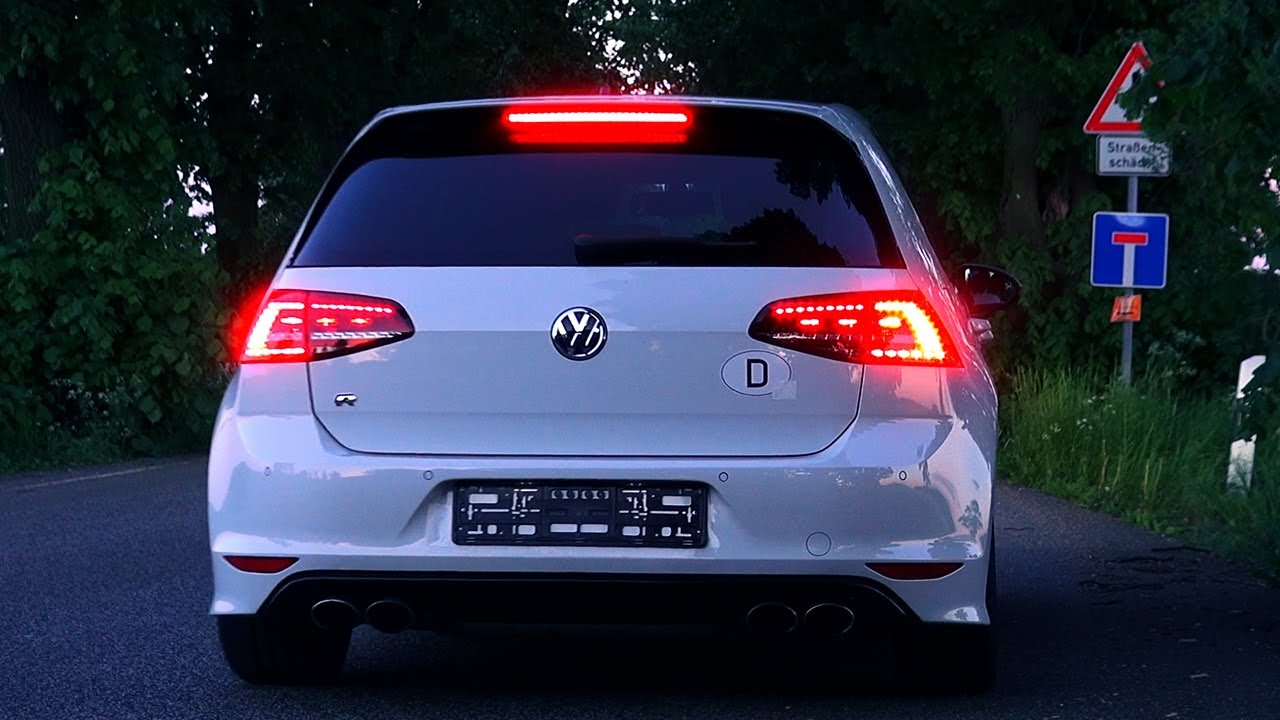 Vw Golf 7 R Launch Control Start Sound Beschleunigung Dsg Volkswagen Youtube