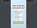 How to Remove Duplicates in Google Sheets (1-Click Trick)