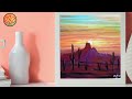 Desert Landscape/ Step by Step Acrylic Painting Tutorial/ How to Paint for Beginners