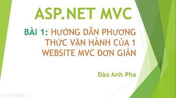 Tự học Lập trình ASP.NET MVC - Bài 1: Hướng dẫn cách thức hoạt động của 1 website ASP MVC đơn giản