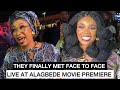 UNBELIEVABLE! SEE WHAT HAPPEN WHEN LIZZY ANJORIN & IYABO OJO MEET AT THE PREMIERE OF ALAGBEDE