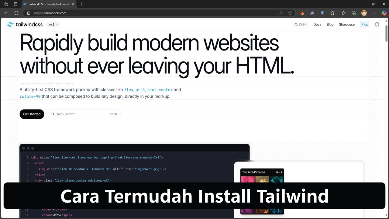 Tutorial Install Framework Tailwind CSS Via CLI Di Windows - YouTube