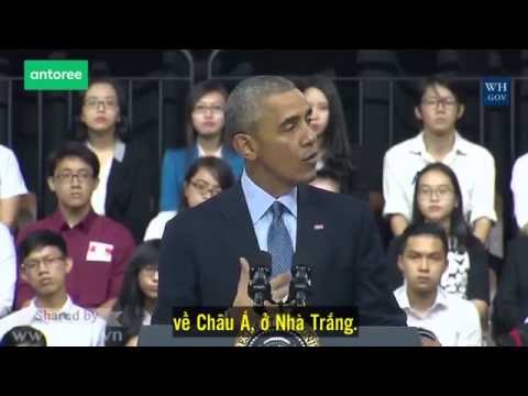 Tổng thống Obama trò chuyện với sinh viên Việt Nam