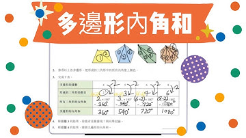 HKDSE F2 Math 與三角形及多邊形相關的角4 多邊形內角和 Sum of Interior Angles of a Polygon