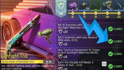 Call Of Duty Mobile Kill 5 Enemies with any Assault Rifle using hip fire in 3v3 Gunfight Matches