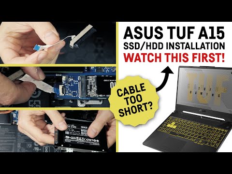 ASUS TUF A15 // Installing SSD + HDD + RAM (Is the cable too short?)
