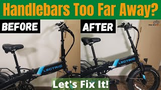 How to ROTATE the HANDLEBARS/Stem on Lectric XP/ST 2.0 - Shorten Your Reach by 5 Inches!