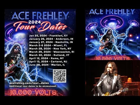 Ace Frehley 2024 Tour, for new album "10,000 Volts" - dates released!