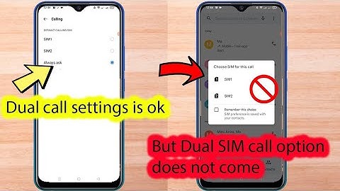 How to enable dual sim calling ask for sim 1 and sim 2| 2024