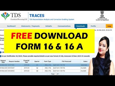 HOW TO DOWNLOAD FORM-16 & FORM-16A|FORM-16 & FORM-16A DOWNLOAD|FORM 16 16A DOWNLOAD|DOWNLOAD FORM-16