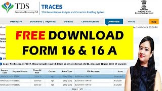 HOW TO DOWNLOAD FORM-16 & FORM-16A|FORM-16 & FORM-16A DOWNLOAD|FORM 16 16A DOWNLOAD|DOWNLOAD FORM-16