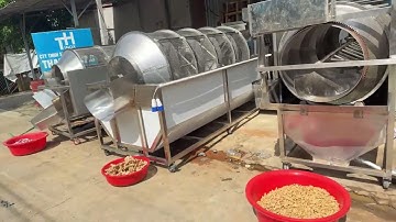 ( Trực tiếp ) Bộ ba máy rửa thực phẩm, nguyên liệu, dược phẩm dạng lồng quay giá rẻ tại xưởng