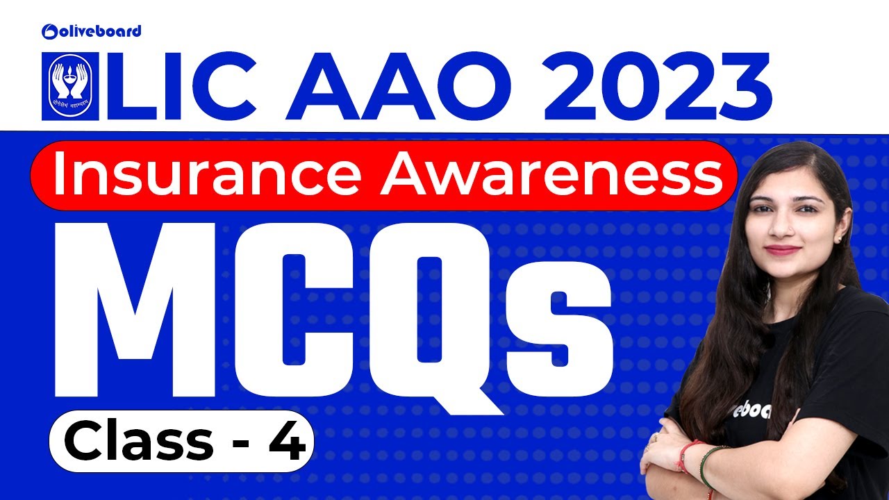 LIC AAO Insurance Awareness MCQs | Class - 4 | LIC AAO 2023 | Insurance Awareness By Sheetal Sharma