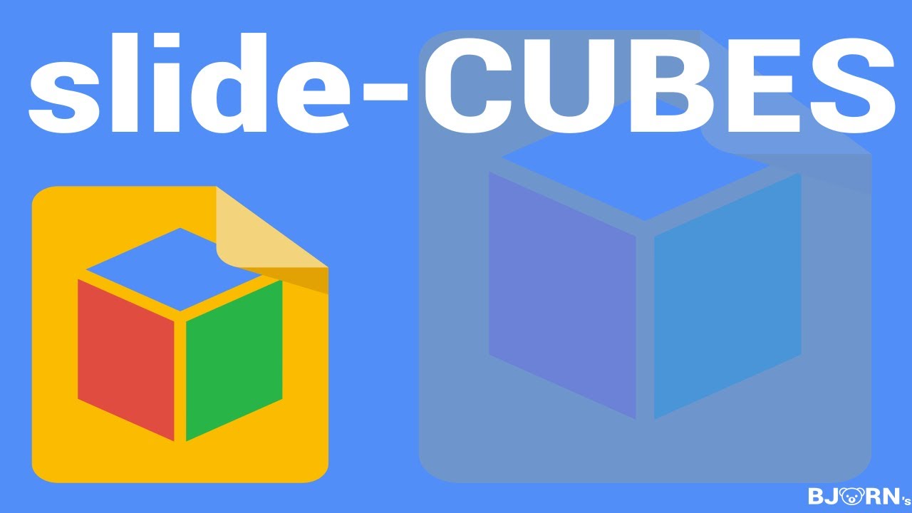 Bjorn's slide-CUBES - turn slide decks into spinning 3D cubes - YouTube
