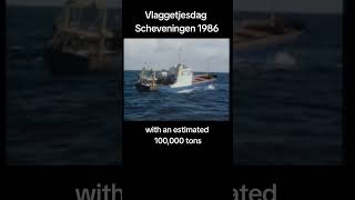 The traditional Vlaggetjesdag in Scheveningen, first herring catch of the season