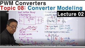 Lecture 02:  PWM Converter Modeling,  PWM Switch,  Average Modeling,  Duty Ratio,  Buck Converter