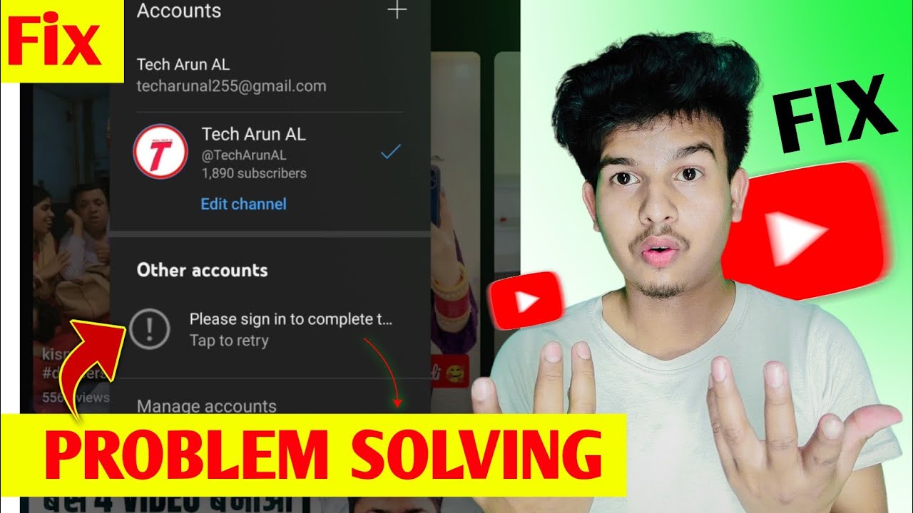 Please sign in to complete this action youtube fix | How to tab to ...