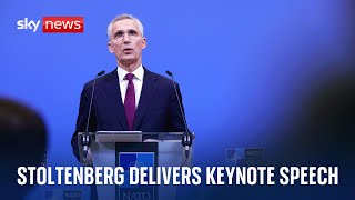 Secretary General Jens Stoltenberg delivers speech at NATO conference