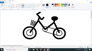 How to Draw Bicycle in computer using Ms paint | Cycle drawing in ms paint | #mspaintdrawing