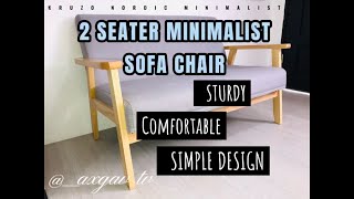 Sofa Chair Kruzo Nordic Minimalist - 2 Seater | Double | DIY Assembly screenshot 4