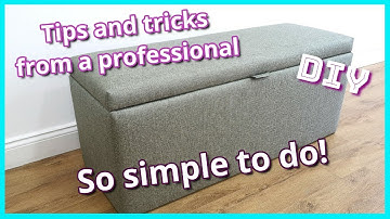 DIY - HOW TO UPHOLSTER A STORAGE OTTOMAN | UPHOLSTERY FOR BEGINNERS | UPHOLSTERY MADE EASY
