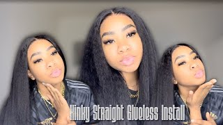 Kinky Straight Wear & Go Glueless 180% Hd Lace Closure Wig Ft. Bgmgirl Hair