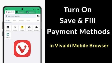 How to Turn On Save & Fill Payment Methods in Vivaldi Mobile Browser?