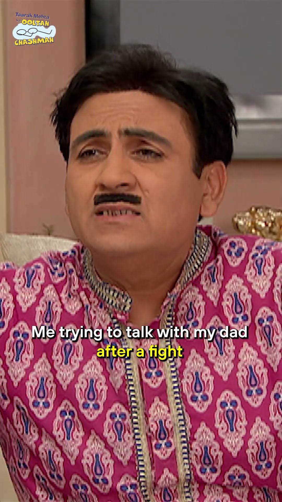 Me trying to talk with my dad after a fight #tmkoc #comedy #relatable #shorts #comedyvideo #funny