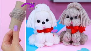 : How to Make a Yarn Dog - DIY Wool Puppy Poodle - Easy Crafts at Home with Few Materials Isa's World