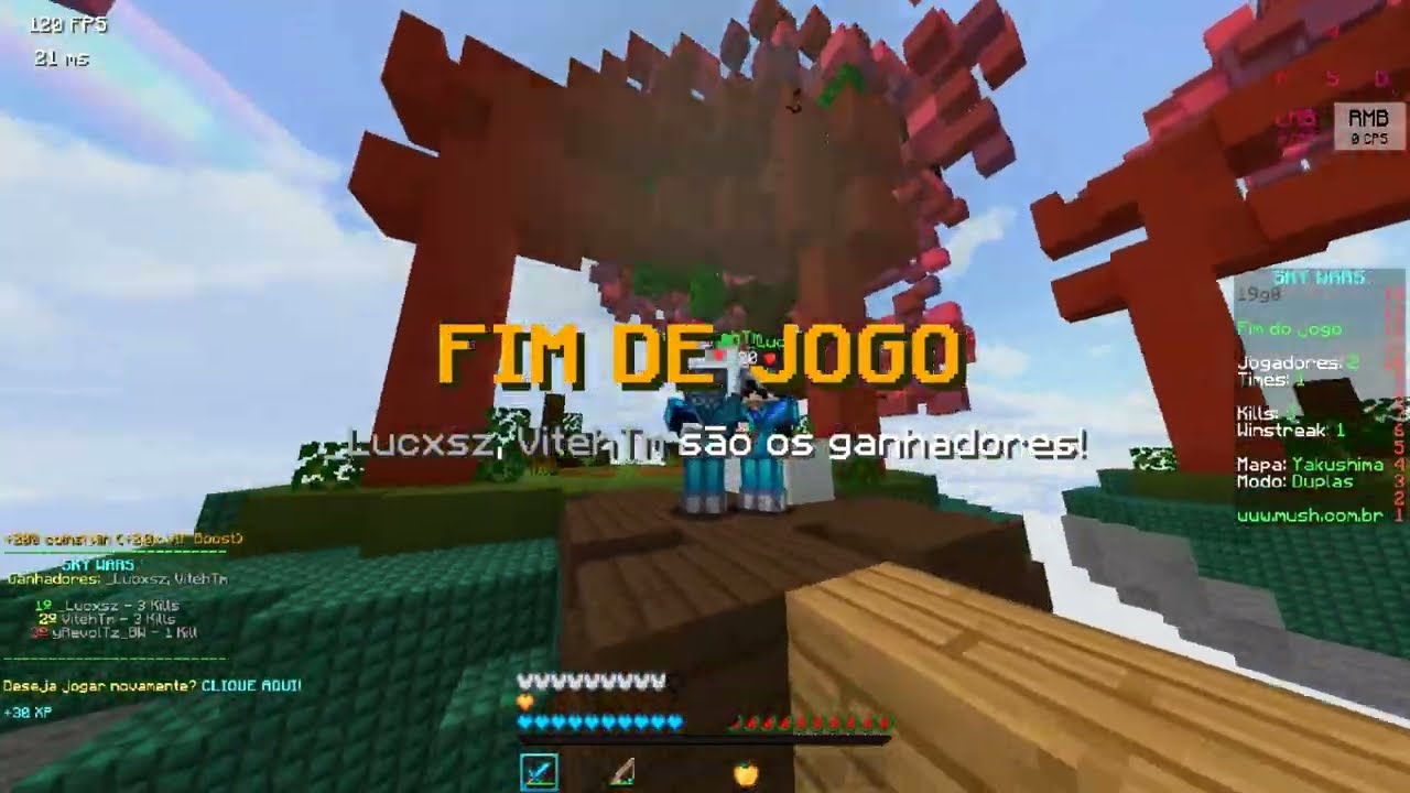 dois idiotas jogando skywars no mush