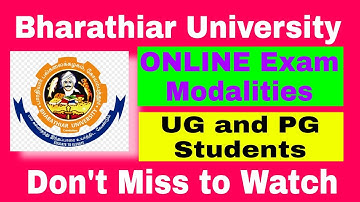 #Online Semester Exam Full Instructions Released by Bharathiar University | Don