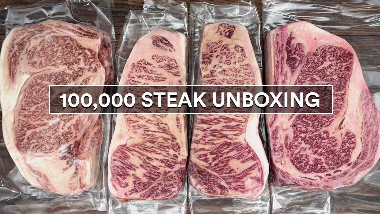 100K STEAK Unboxing - WOW Guga Foods Celebration! - YouTube